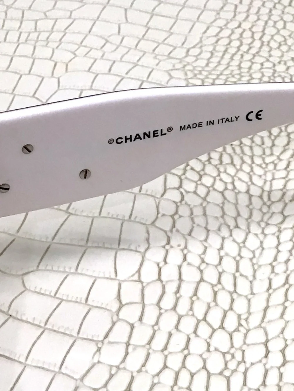 Rare NWT Chanel Blue/White 5113 c. 974/11 Sunglasses Camilla Flowers/CC Logo.